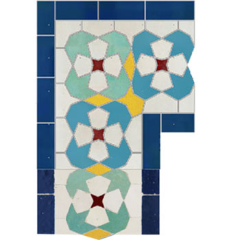 Mosaic House Moroccan tile Mshita Corner  solid zellige, mosaic, zellij, loose, size, glaze 